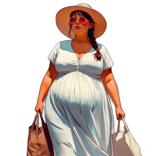 dress, hat, concept art, photorealistic transparent PNG cut-out
