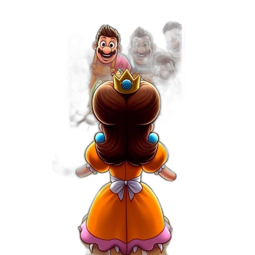 dress, crown, staff, face transparent PNG cut-out