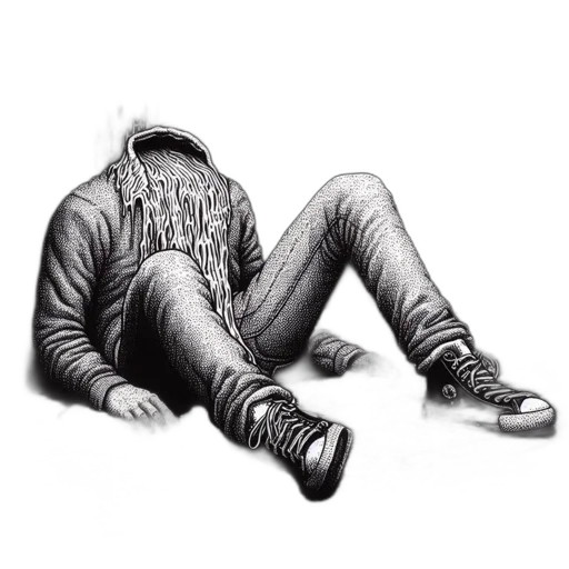 jacket, creature, mask, shoes transparent PNG cut-out