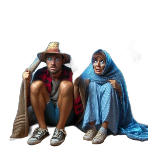 umbrella, hat, shoes, jacket transparent PNG cut-out