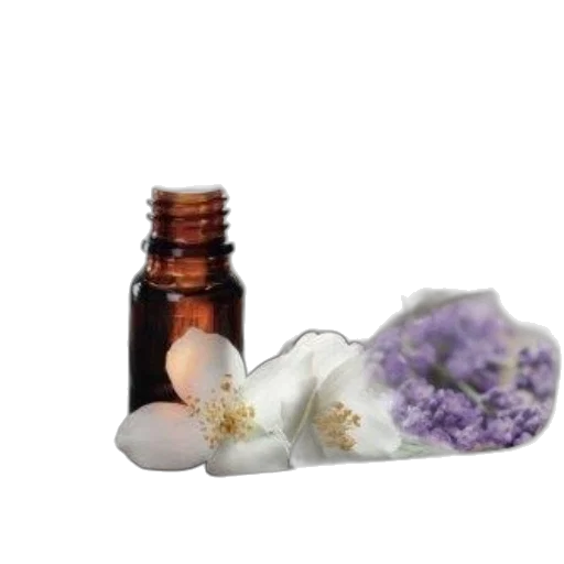 bottle, flower, crown, essential transparent PNG cut-out