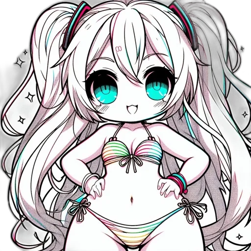 creature, anime, cartoon, pixel art transparent PNG cut-out