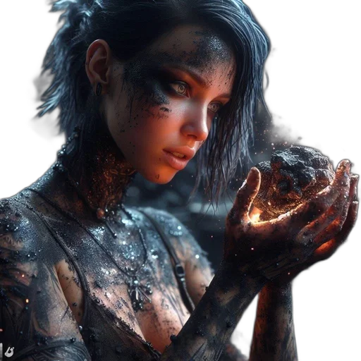 fantasy art, concept art, photorealistic, cyberpunk transparent PNG cut-out
