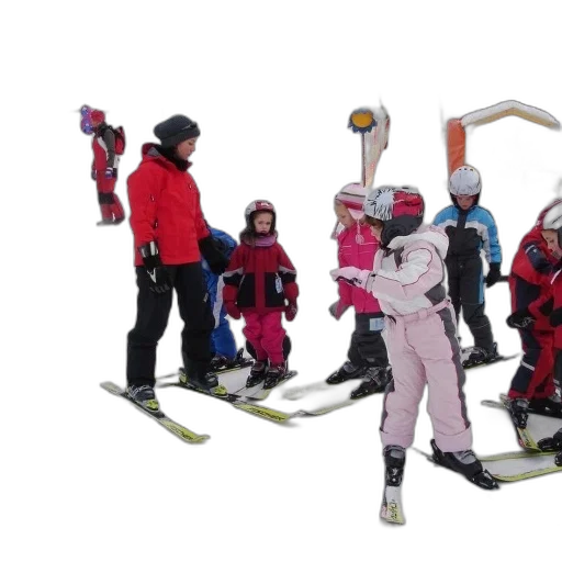 staff, snow, group, children transparent PNG cut-out