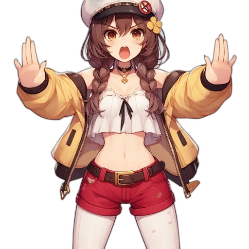 staff, hat, jacket, weapon transparent PNG cut-out