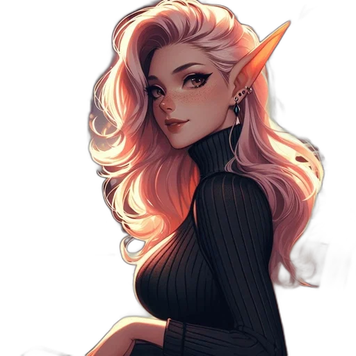 dress, dragon, staff, face transparent PNG cut-out