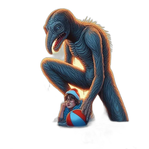 creature, mask, concept art, comic book art transparent PNG cut-out