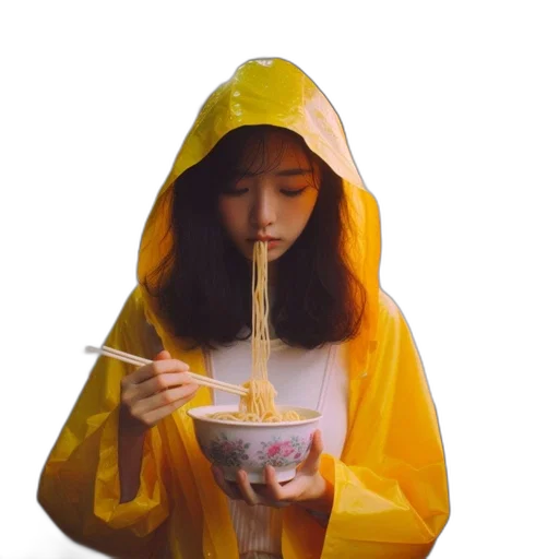 umbrella, jacket, food, face transparent PNG cut-out