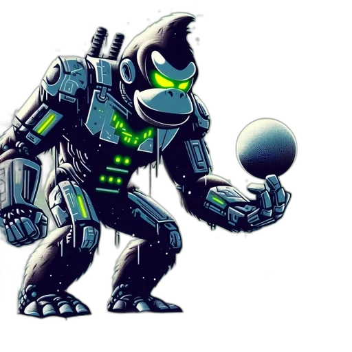 robot, concept art, comic book art, 3d render transparent PNG cut-out