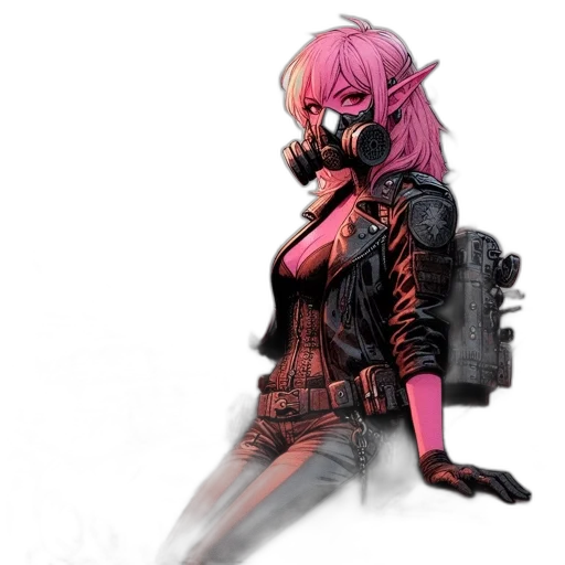 weapon, jacket, staff, concept art transparent PNG cut-out