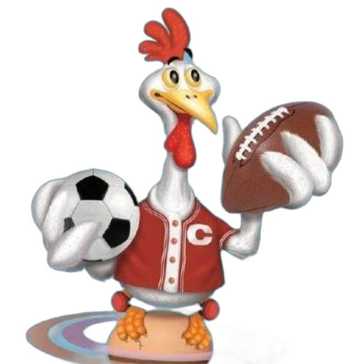 cartoon, chicken, red, jersey transparent PNG cut-out