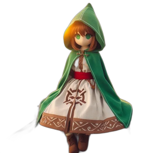 dress, staff, concept art, 3d render transparent PNG cut-out