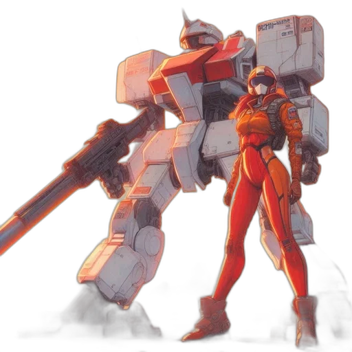 weapon, robot, concept art, 3d render transparent PNG cut-out