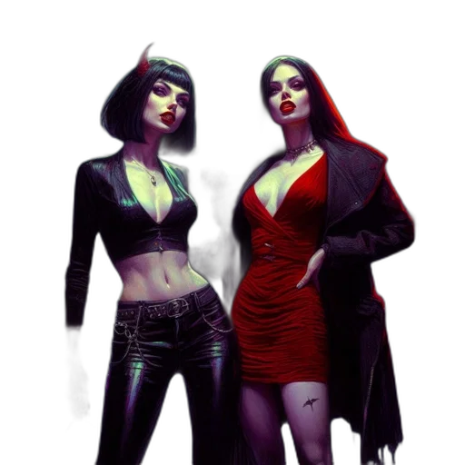 concept art, comic book art, fantasy art, cyberpunk transparent PNG cut-out