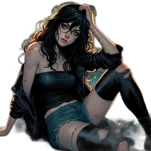 comic book art, concept art, fantasy art, cartoon transparent PNG cut-out