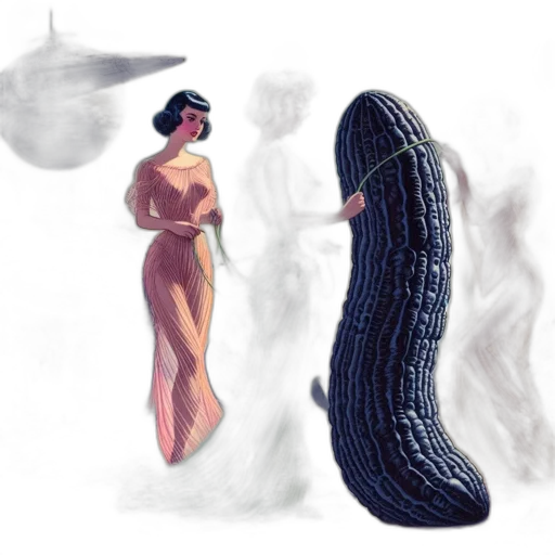 dress, hair, hat, creature transparent PNG cut-out