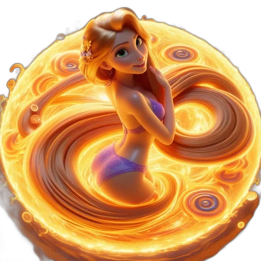 staff, dress, hair, concept art transparent PNG cut-out