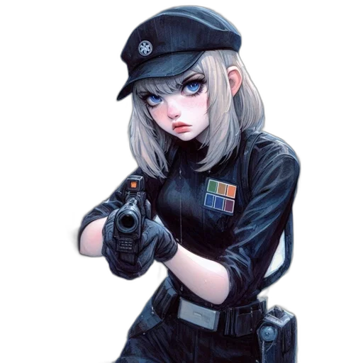 weapon, staff, robot, jacket transparent PNG cut-out