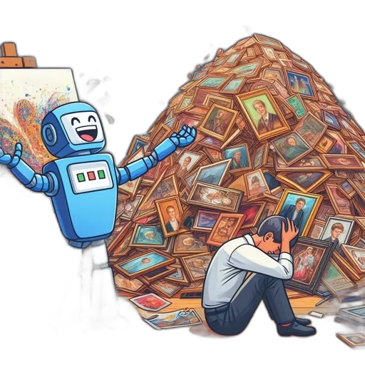 robot, concept art, cluttered, room transparent PNG cut-out