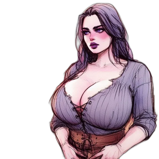 dress, jacket, fantasy art, comic book art transparent PNG cut-out