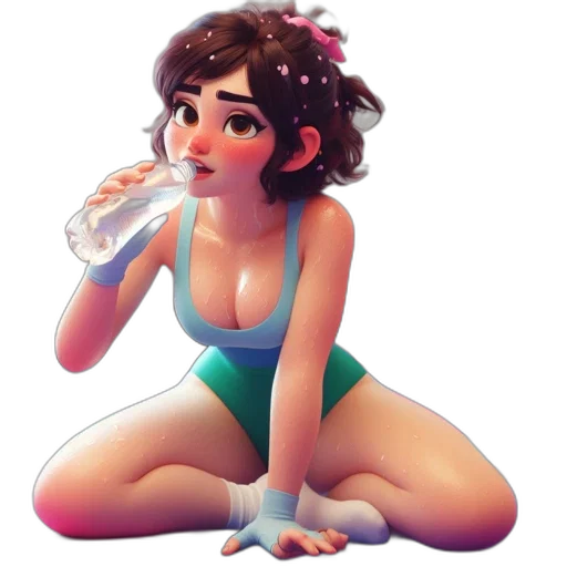 dress, bottle, concept art, vaporwave transparent PNG cut-out