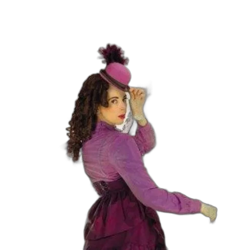 dress, hat, jacket, staff transparent PNG cut-out