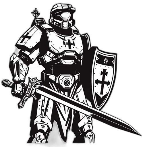 sword, weapon, robot, staff transparent PNG cut-out