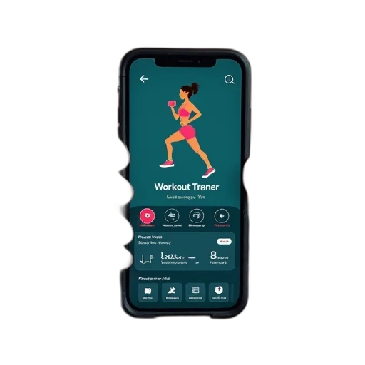 cell, phone, workout, trainer transparent PNG cut-out