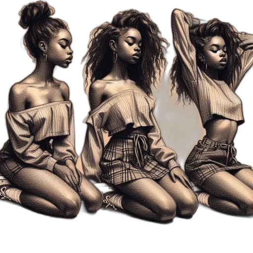 hair, dress, concept art, photorealistic transparent PNG cut-out