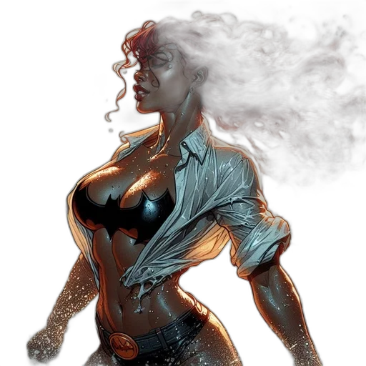 comic book art, concept art, fantasy art, cyberpunk transparent PNG cut-out