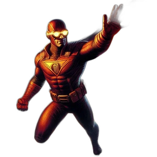 mask, robot, comic book art, 3d render transparent PNG cut-out