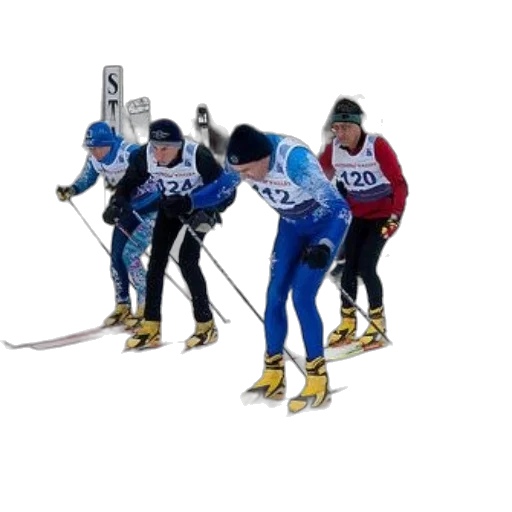 group, cross-country, skiers, race transparent PNG cut-out