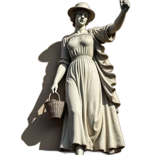 dress, staff, hat, close-up transparent PNG cut-out