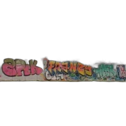 vibrant, graffiti-covered, wall, word transparent PNG cut-out