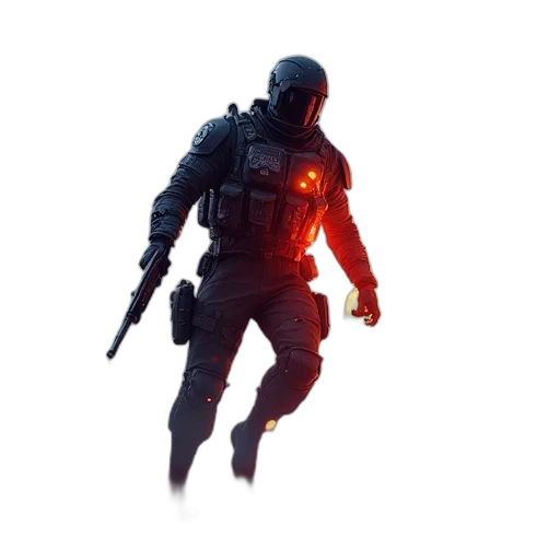 weapon, robot, jacket, sword transparent PNG cut-out