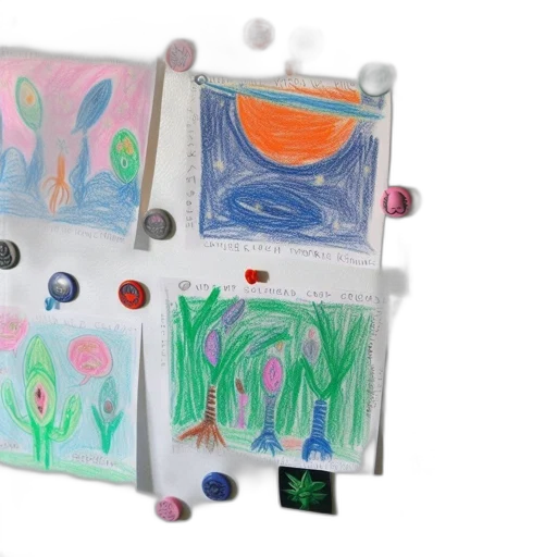 concept art, outer space, forest, fridge transparent PNG cut-out