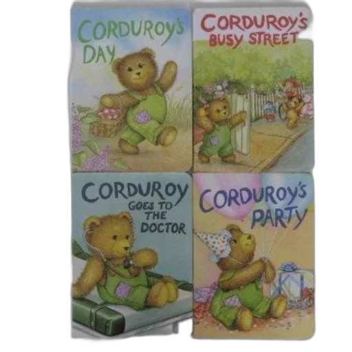 set, four, corduroy, books transparent PNG cut-out