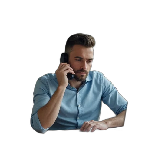 staff, face, jacket, photorealistic transparent PNG cut-out