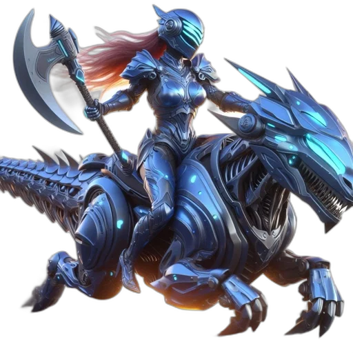 dragon, weapon, sword, robot transparent PNG cut-out