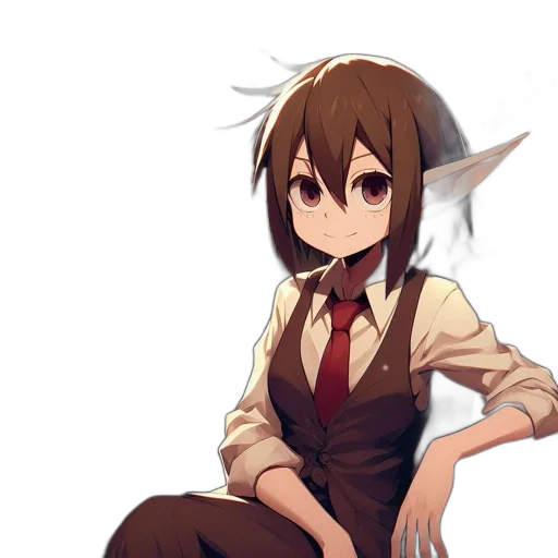 staff, creature, dress, hat transparent PNG cut-out