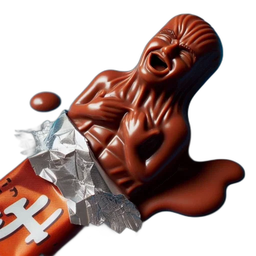food, melting, chocolate, figure transparent PNG cut-out
