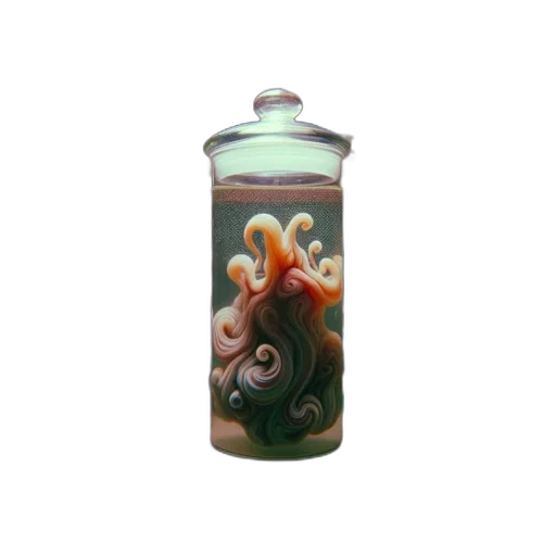 bottle, 3d render, photorealistic, oil painting transparent PNG cut-out