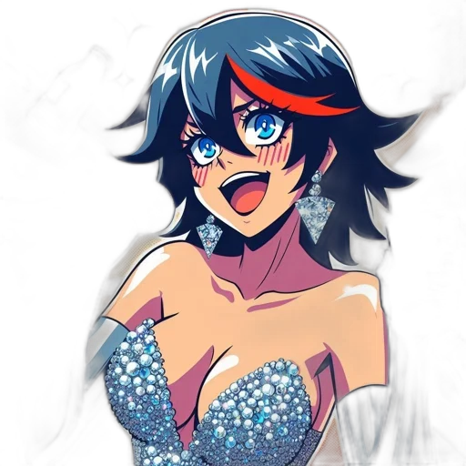 dress, anime, cartoon, concept art transparent PNG cut-out