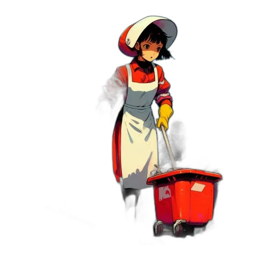 staff, robot, concept art, pixel art transparent PNG cut-out