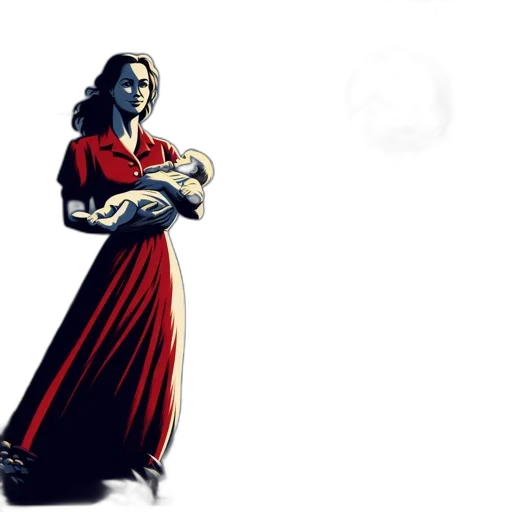 dress, comic book art, concept art, pixel art transparent PNG cut-out