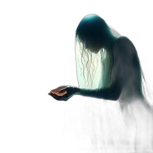 creature, hair, dress, mask transparent PNG cut-out