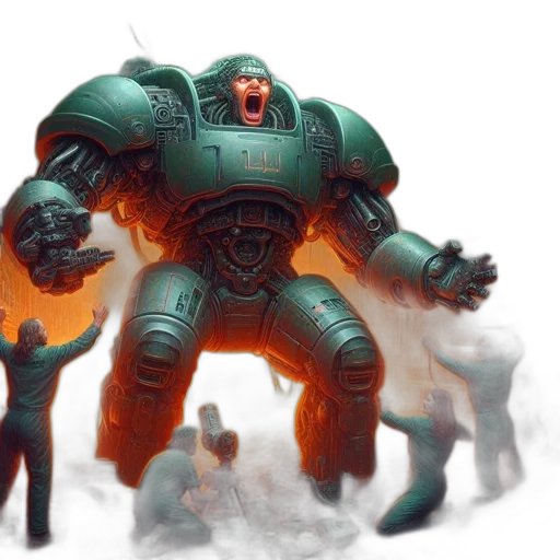 robot, creature, concept art, 3d render transparent PNG cut-out