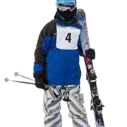 jacket, staff, face, skier transparent PNG cut-out