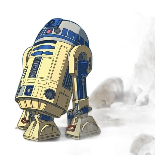 robot, 3d render, concept art, photorealistic transparent PNG cut-out