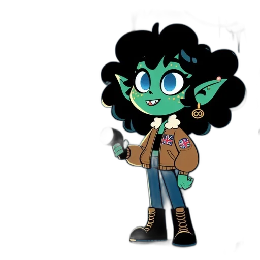 jacket, staff, creature, concept art transparent PNG cut-out